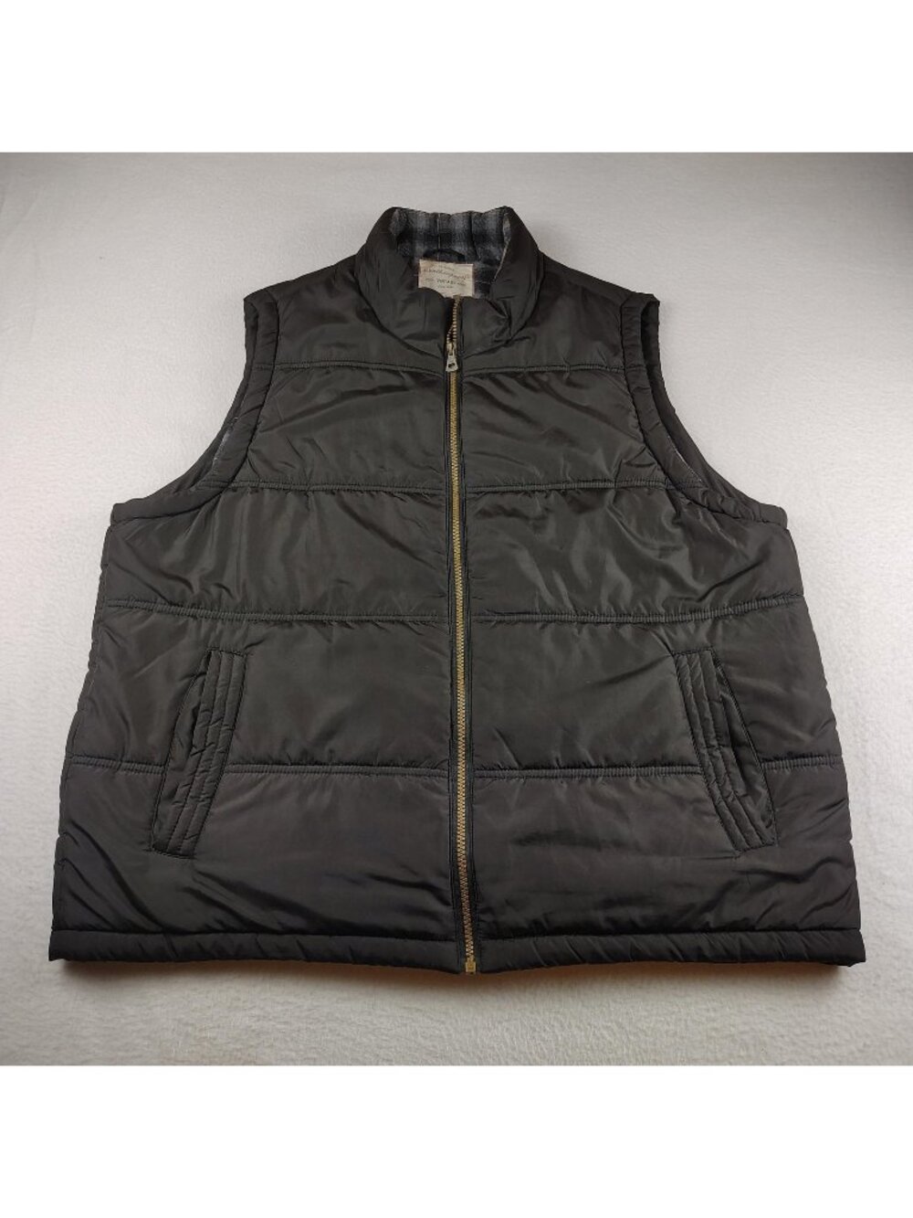 Weatherproof Vintage Quilted Puffer Vest Mens 2XL Flannel Lined